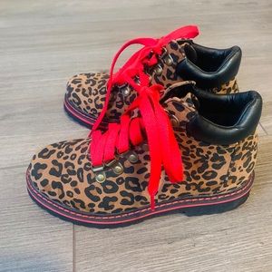 Leopard/cheetah print boot
